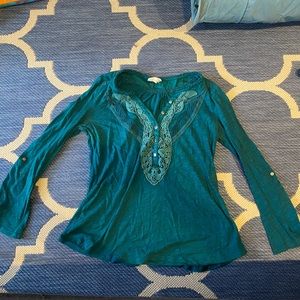 Anthropology Turqouise Top XS
